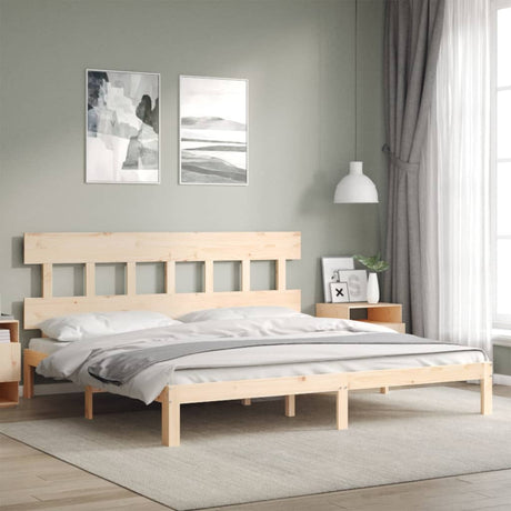 Bed Frame Without Mattress Double Solid Wood Pine
