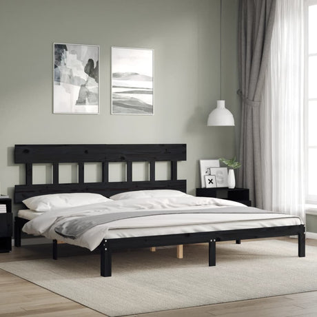 Bed Frame Without Mattress Double Solid Wood Pine