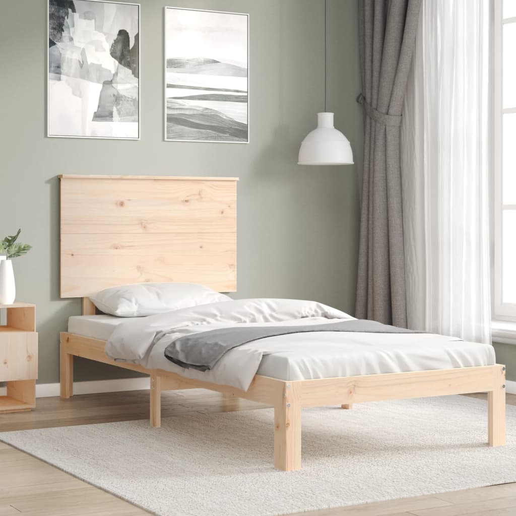 Bed Frame Without Mattress Single Solid Wood Pine