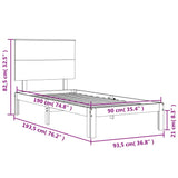 Bed Frame Without Mattress Single Solid Wood Pine