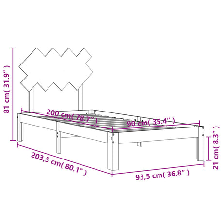 Bed Frame Without Mattress Solid Wood Pine
