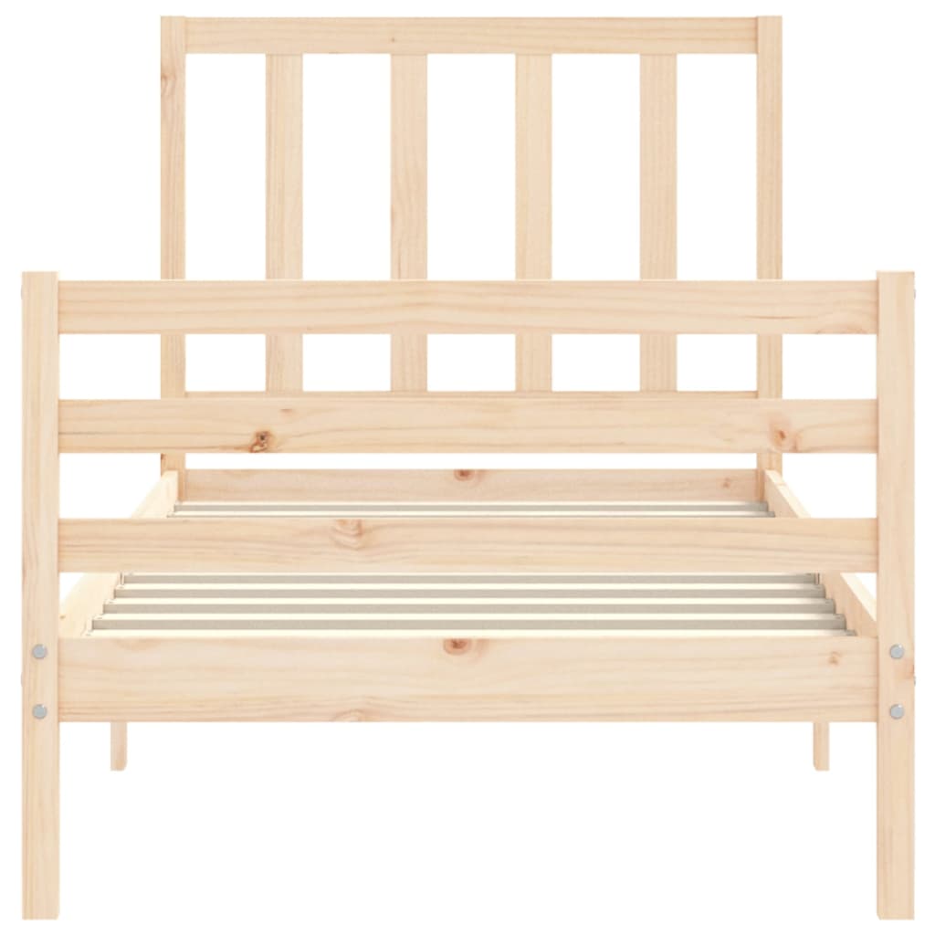 Bed Frame without Mattress 100x200 cm Solid Wood Pine
