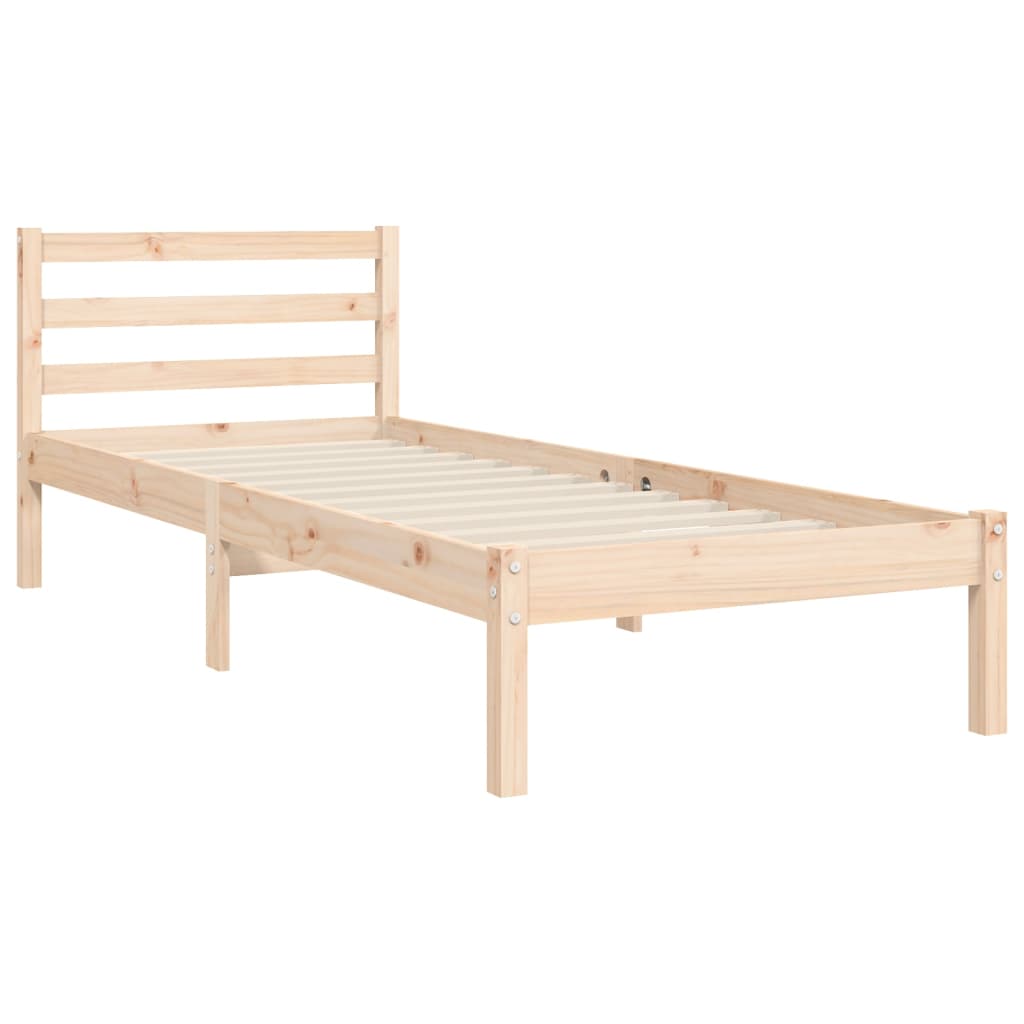 Bed Frame without Mattress 100x200 cm Solid Wood Pine