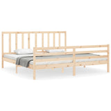 Bed Frame without Mattress 200x200 cm Solid Wood Pine