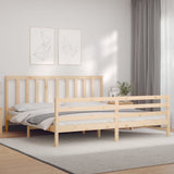 Bed Frame without Mattress 200x200 cm Solid Wood Pine