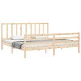 Bed Frame without Mattress 200x200 cm Solid Wood Pine