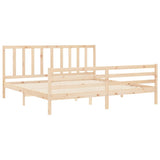 Bed Frame without Mattress 200x200 cm Solid Wood Pine