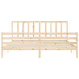 Bed Frame without Mattress 200x200 cm Solid Wood Pine
