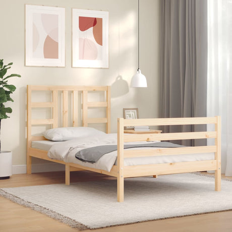 Bed Frame Without Mattress Solid Wood Pine