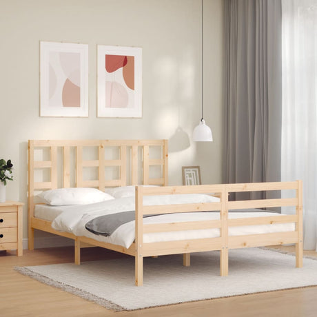 Bed Frame Without Mattress Solid Wood Pine