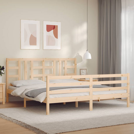 Bed Frame Without Mattress Solid Wood Pine
