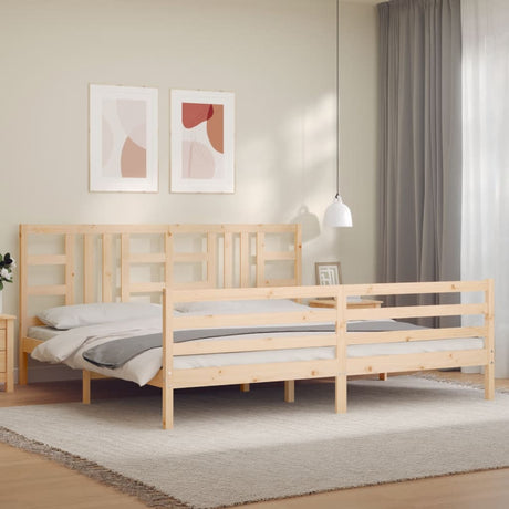Bed Frame Without Mattress Solid Wood Pine