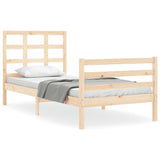 Bed Frame Without Mattress Single Solid Wood