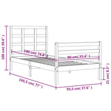 Bed Frame Without Mattress Single Solid Wood