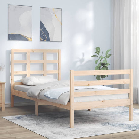 Bed Frame Without Mattress Single Solid Wood