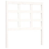 Bed Frame without Mattress White Single Solid Wood