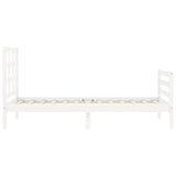 Bed Frame without Mattress White 100x200 cm Solid Wood