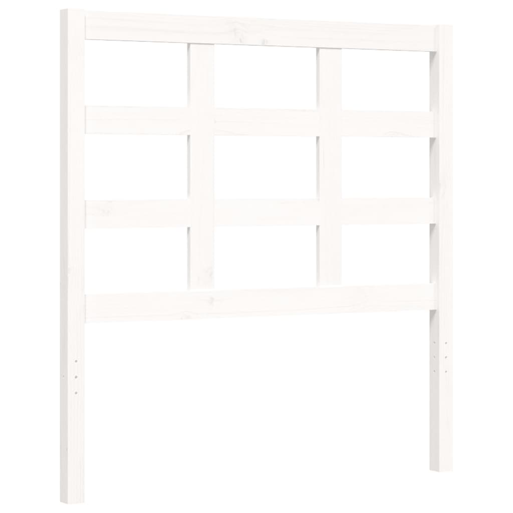 Bed Frame without Mattress White 100x200 cm Solid Wood