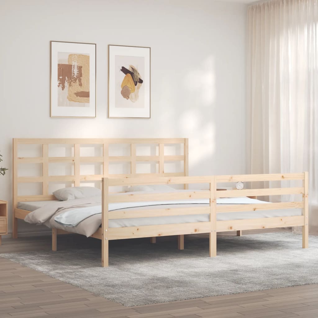 Bed Frame Without Mattress Single Solid Wood