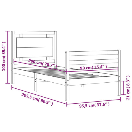 Bed Frame Without Mattress Solid Wood