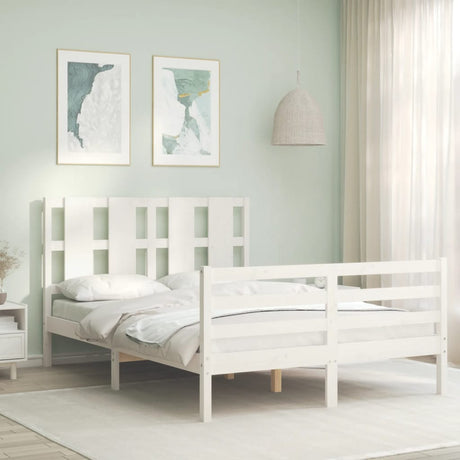 Bed Frame Without Mattress Double Solid Wood