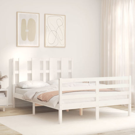 Bed Frame Without Mattress Double Solid Wood