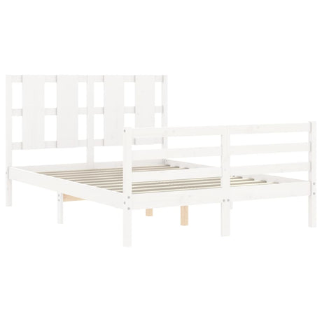 Bed Frame Without Mattress Double Solid Wood