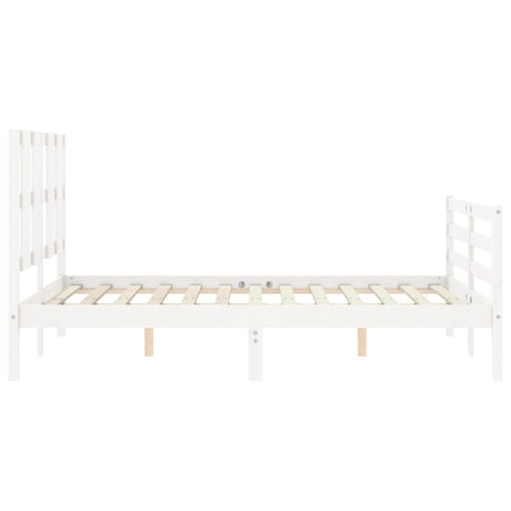 Bed Frame Without Mattress Double Solid Wood