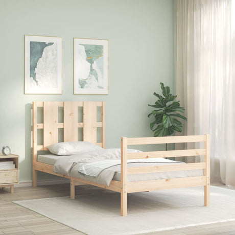Bed Frame Without Mattress Double Solid Wood