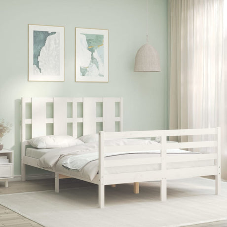 Bed Frame Without Mattress Double Solid Wood