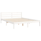 Bed Frame without Mattress White 160x200 cm Solid Wood