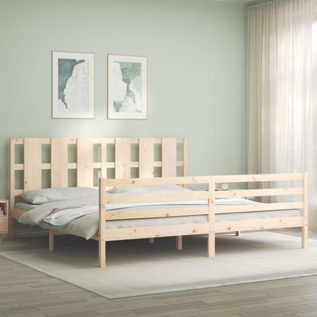 Bed Frame Without Mattress Double Solid Wood