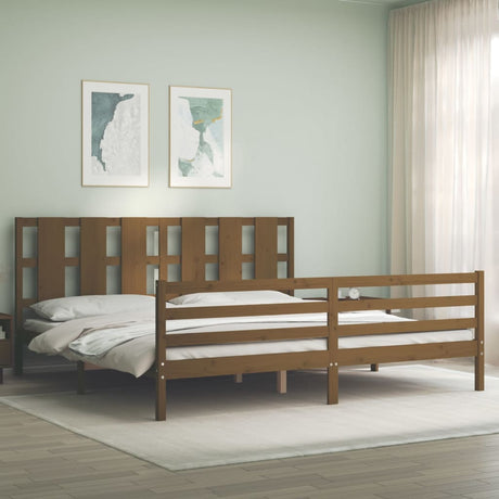 Bed Frame Without Mattress Double Solid Wood