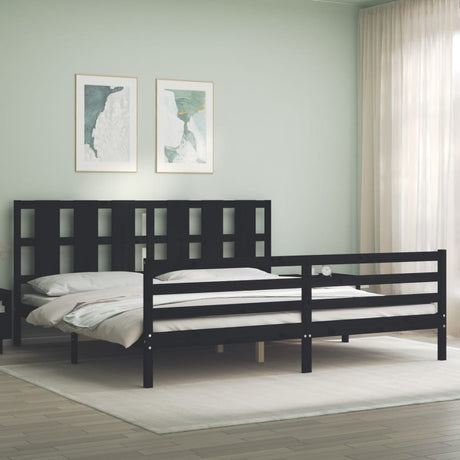Bed Frame Without Mattress Double Solid Wood