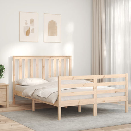 Bed Frame Without Mattress Small Double Solid Wood