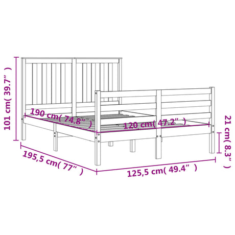 Bed Frame Without Mattress Small Double Solid Wood