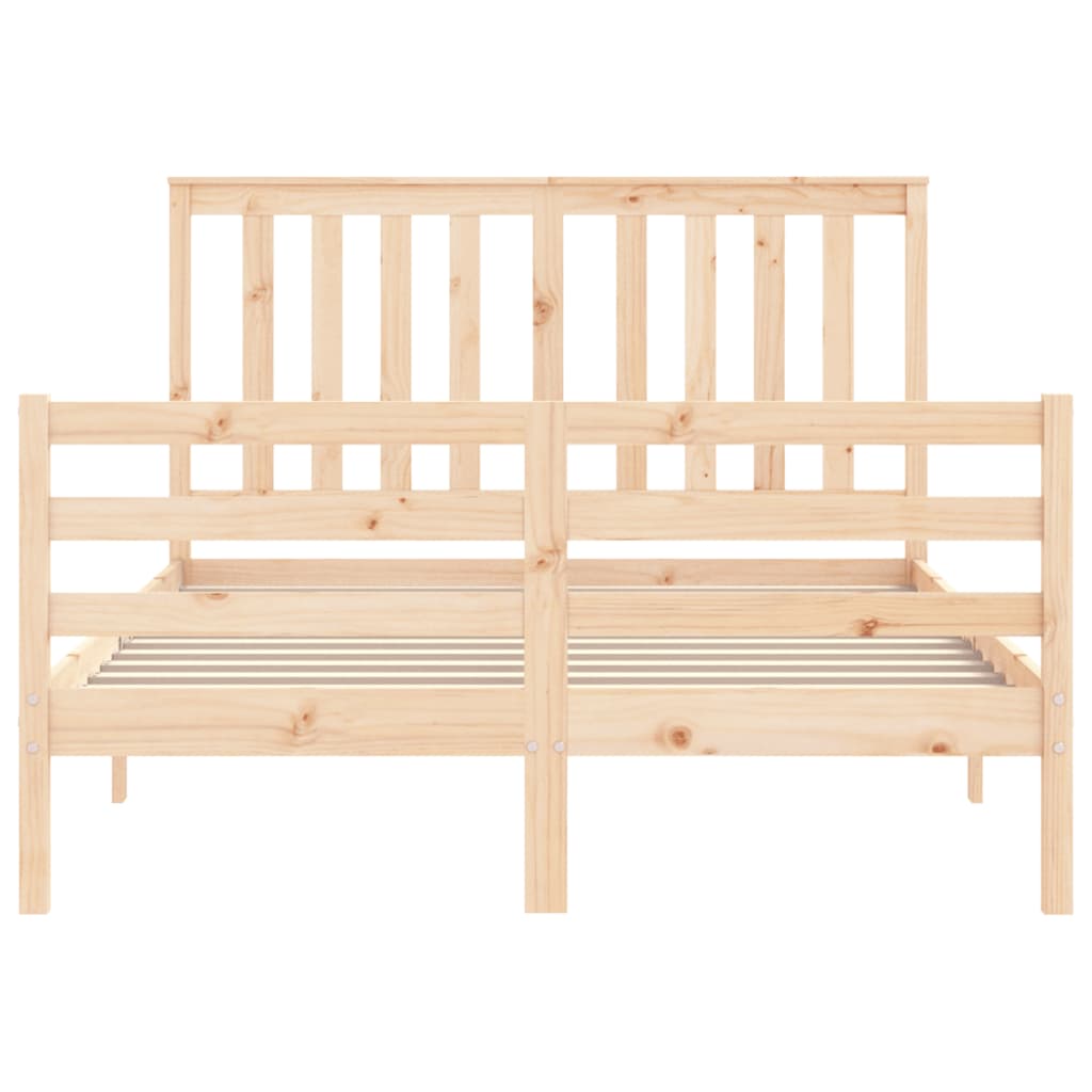 Bed Frame Without Mattress Small Double Solid Wood