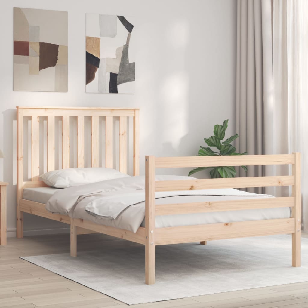 Bed Frame Without Mattress Small Double Solid Wood