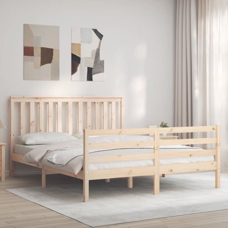 Bed Frame Without Mattress Small Double Solid Wood