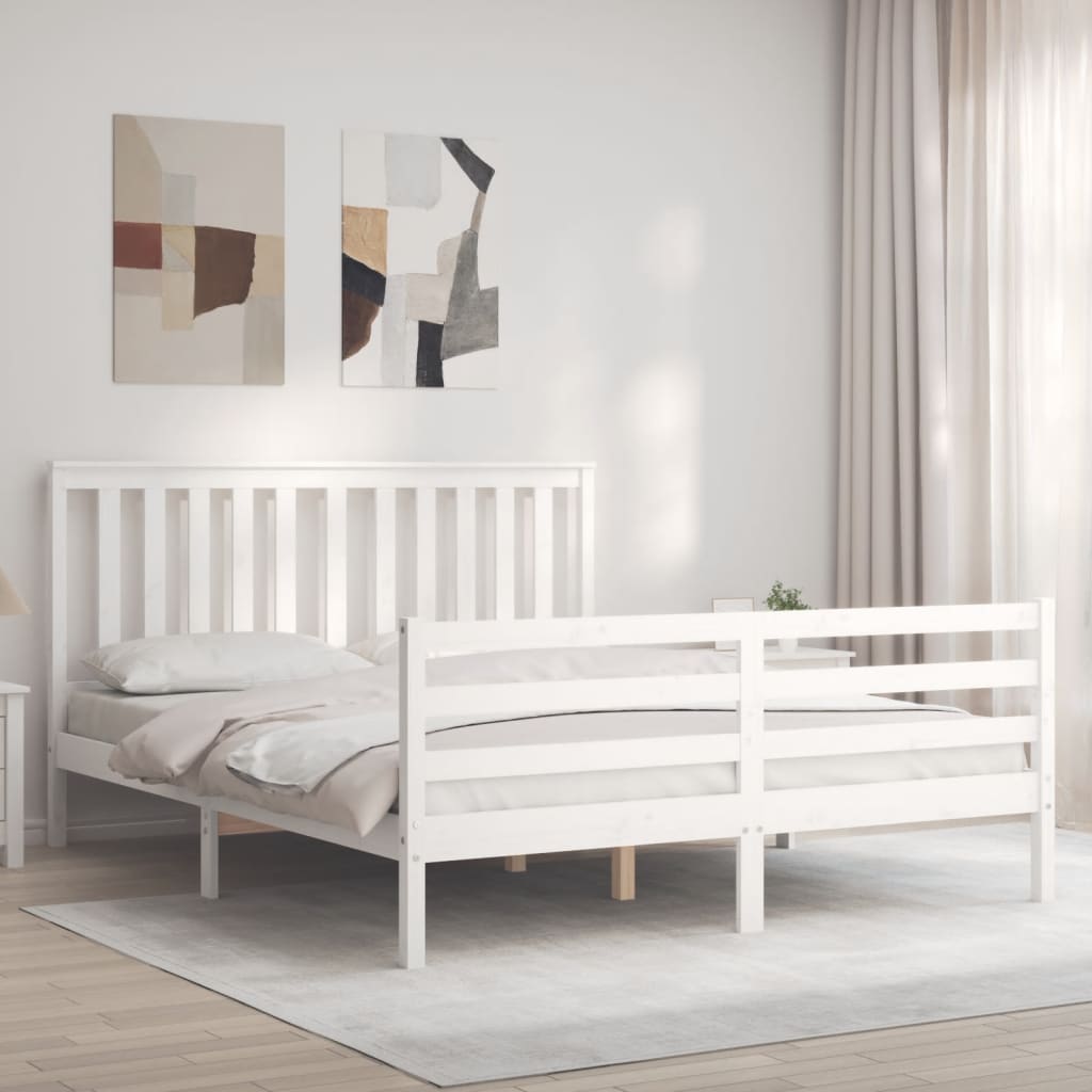 Bed Frame Without Mattress Small Double Solid Wood