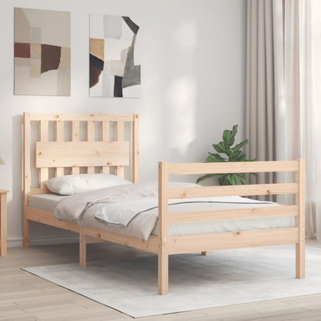 Bed Frame Without Mattress Single Solid Wood