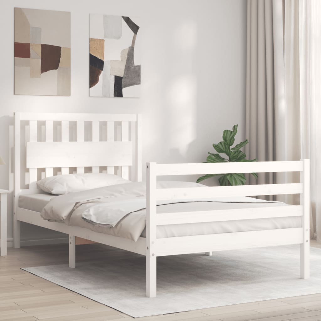 Bed Frame Without Mattress Single Solid Wood