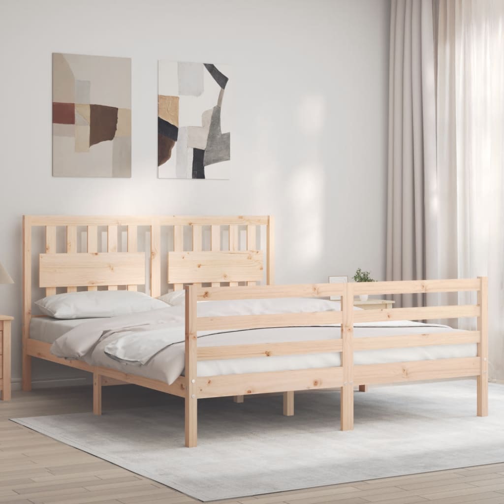Bed Frame Without Mattress Single Solid Wood