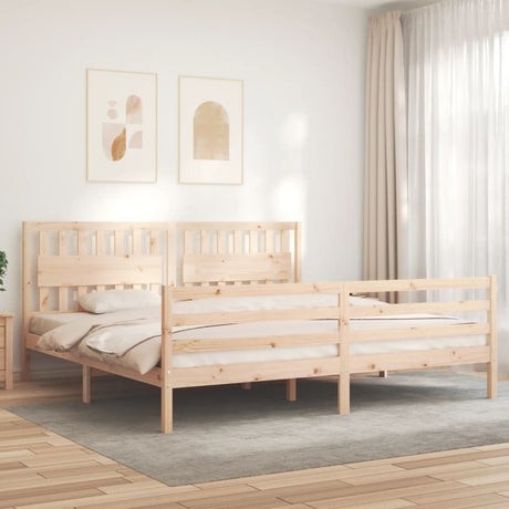 Bed Frame Without Mattress Single Solid Wood