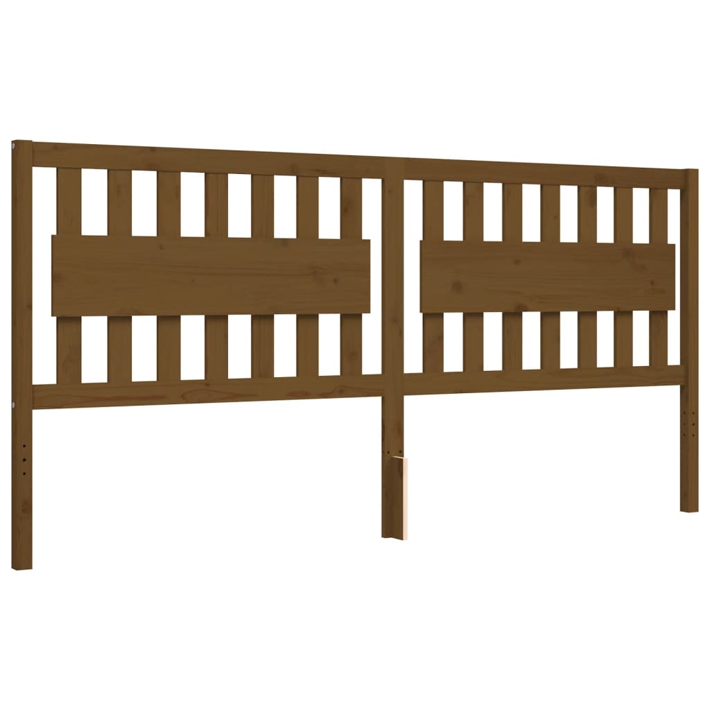 Bed Frame without Mattress Honey Brown 200x200 cm Solid Wood