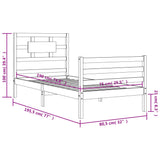 Bed Frame Without Mattress Small Single Solid Wood