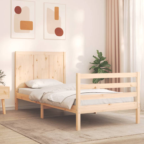 Bed Frame Without Mattress Single Solid Wood