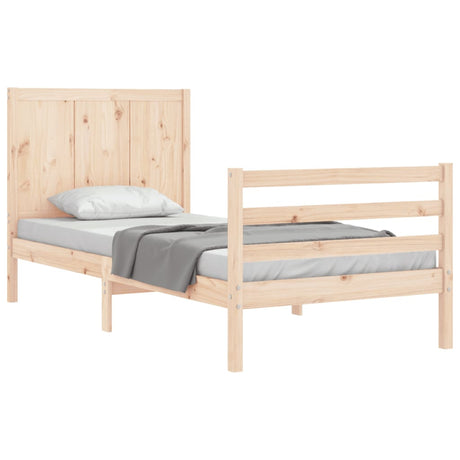 Bed Frame Without Mattress Single Solid Wood