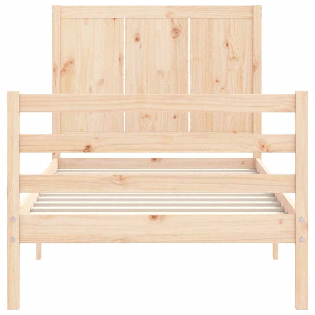 Bed Frame Without Mattress Single Solid Wood