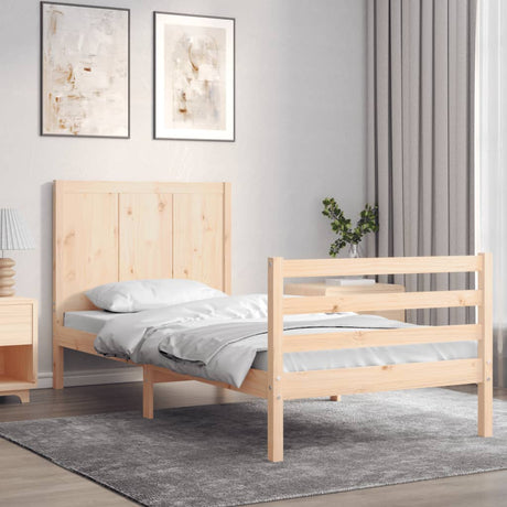Bed Frame Without Mattress Single Solid Wood